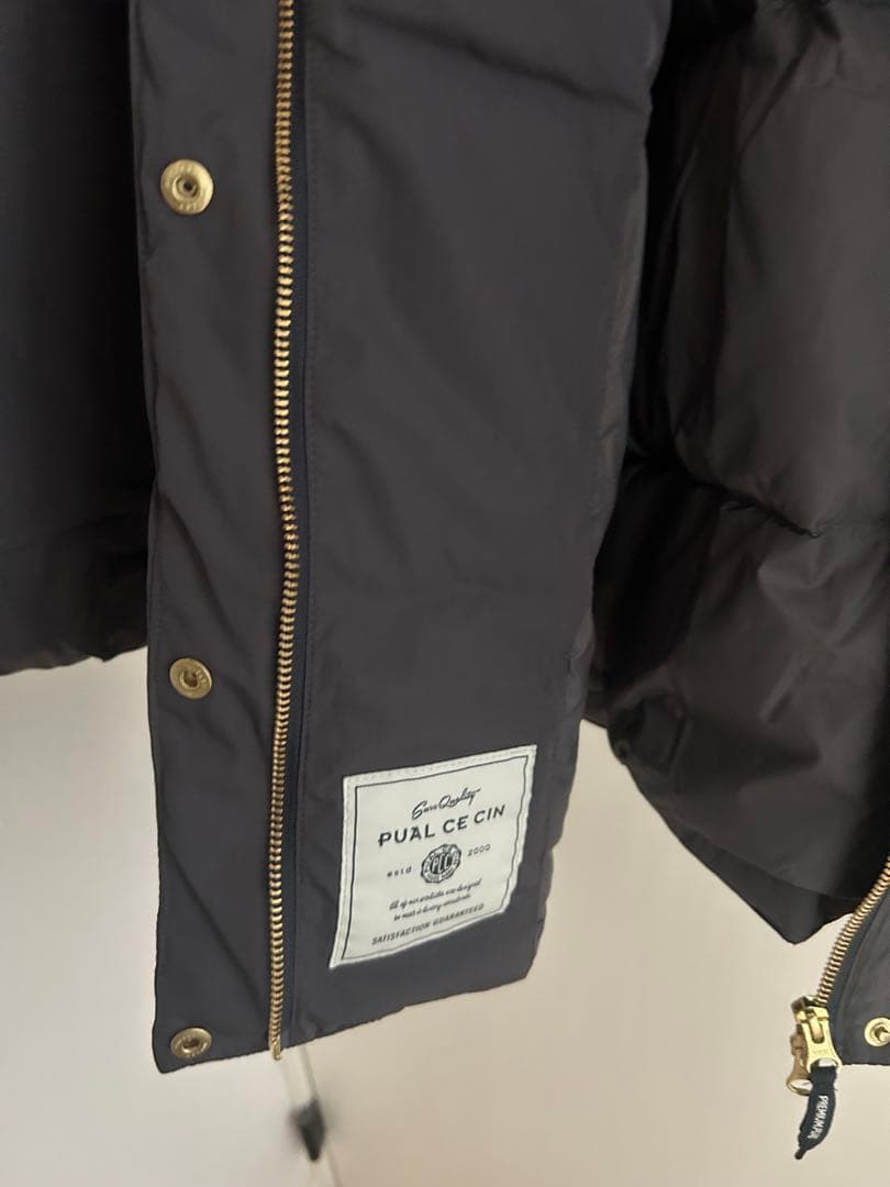 美品　ピュアルセシン　フレンチダックダウンサイドジップジャケット スミクロ