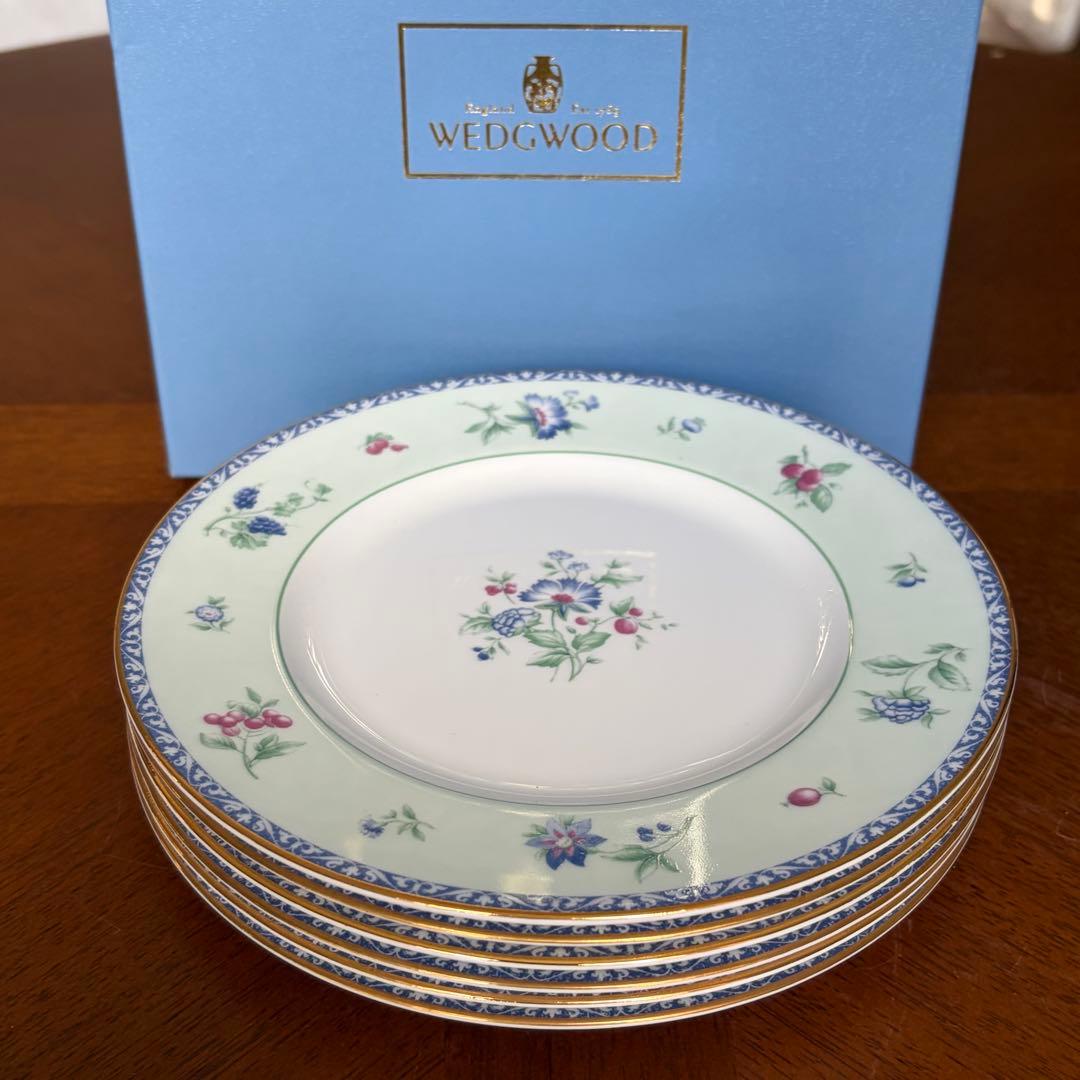 【美品】英国製　ウェッジウッド★メドウフィールド★ケーキ皿　4枚