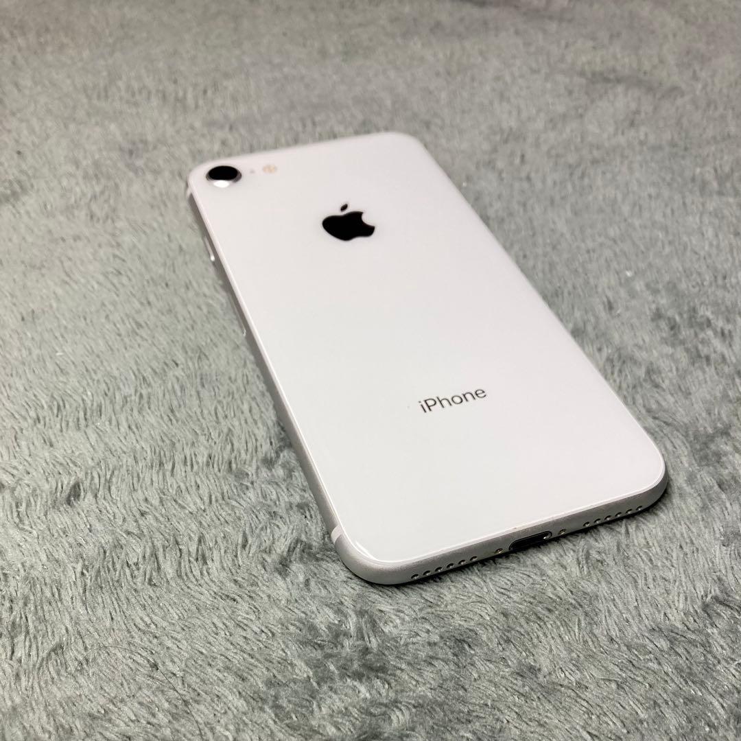 【美品】iPhone 8 64GB ホワイト SIMフリー 純正バッテリー 本体
