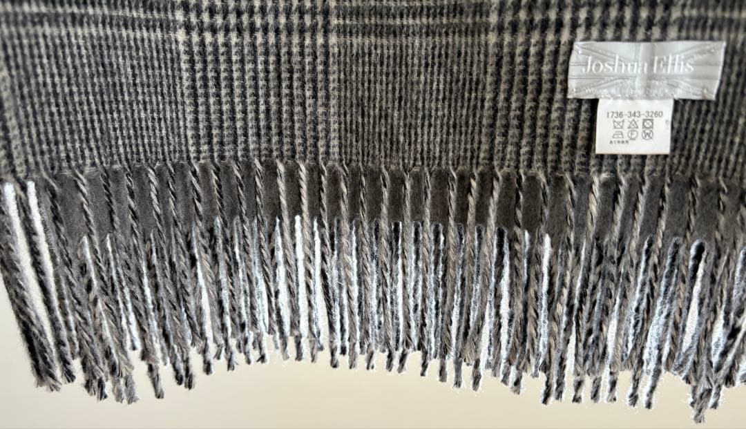 (used)JOSHUA ELLIS ダブルフェイス　ストール　グレー系