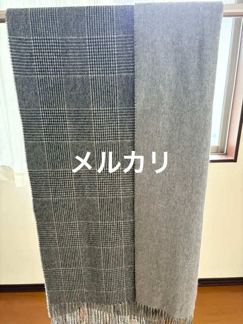 (used)JOSHUA ELLIS ダブルフェイス　ストール　グレー系