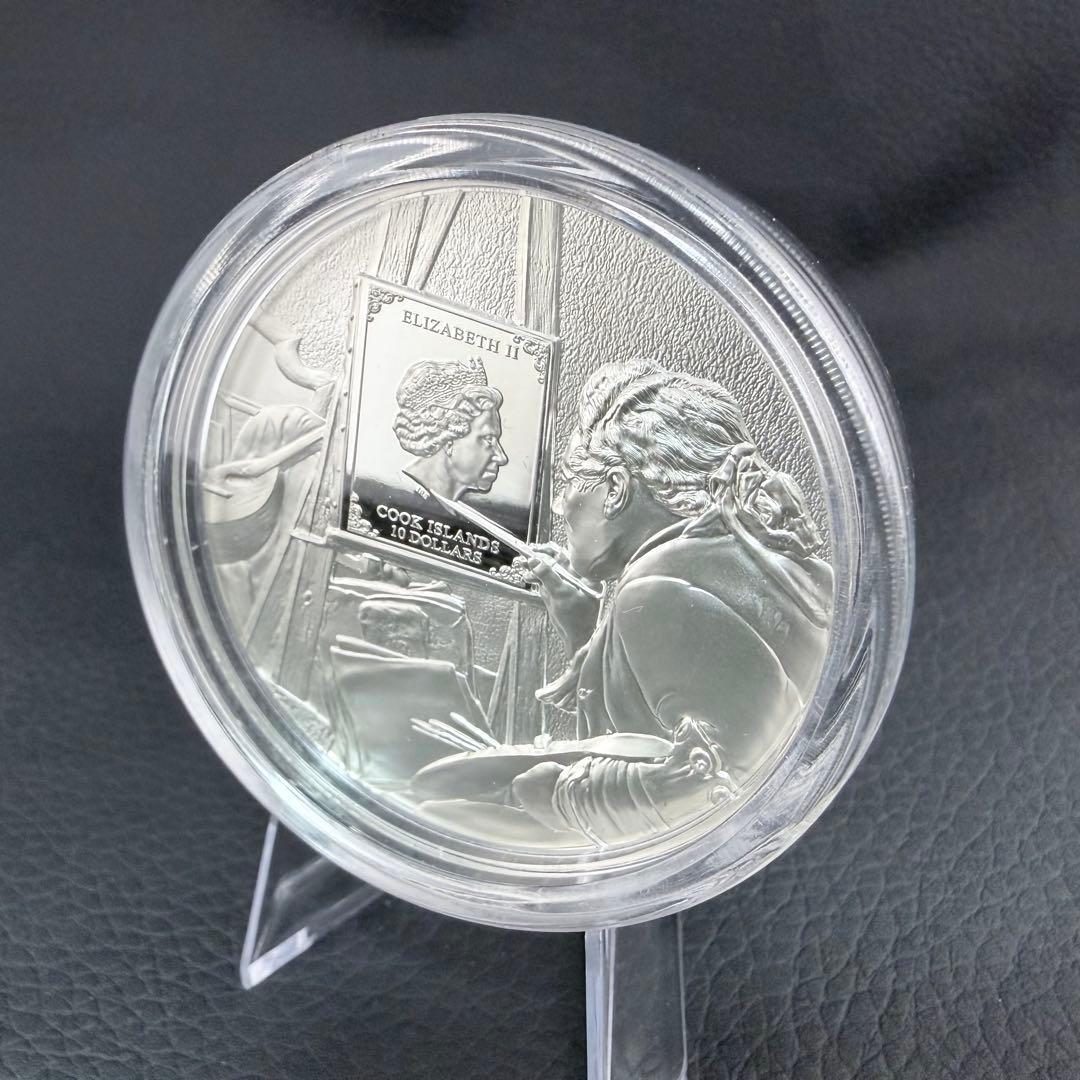 銀貨 クロード・モネ 立体油絵 2オンス 2oz 純銀 プルーフ 両面主役
