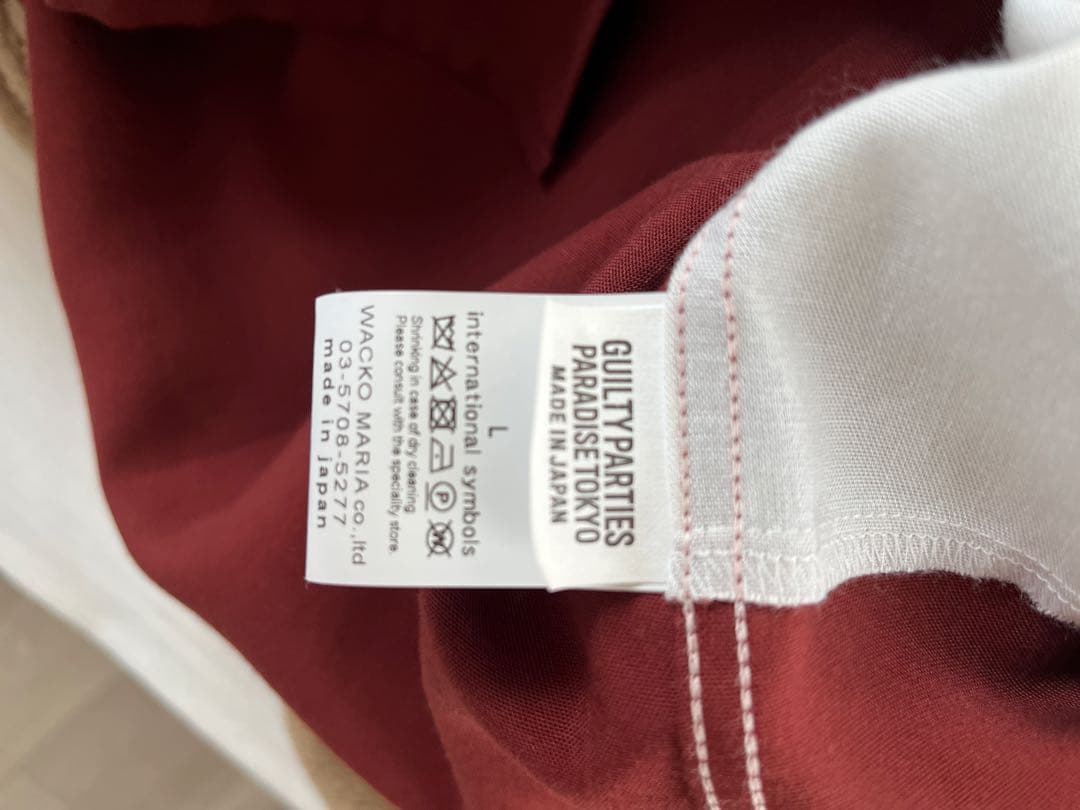 ワコマリア TWO-TONE 50’s SHIRT TYPE-4 RED