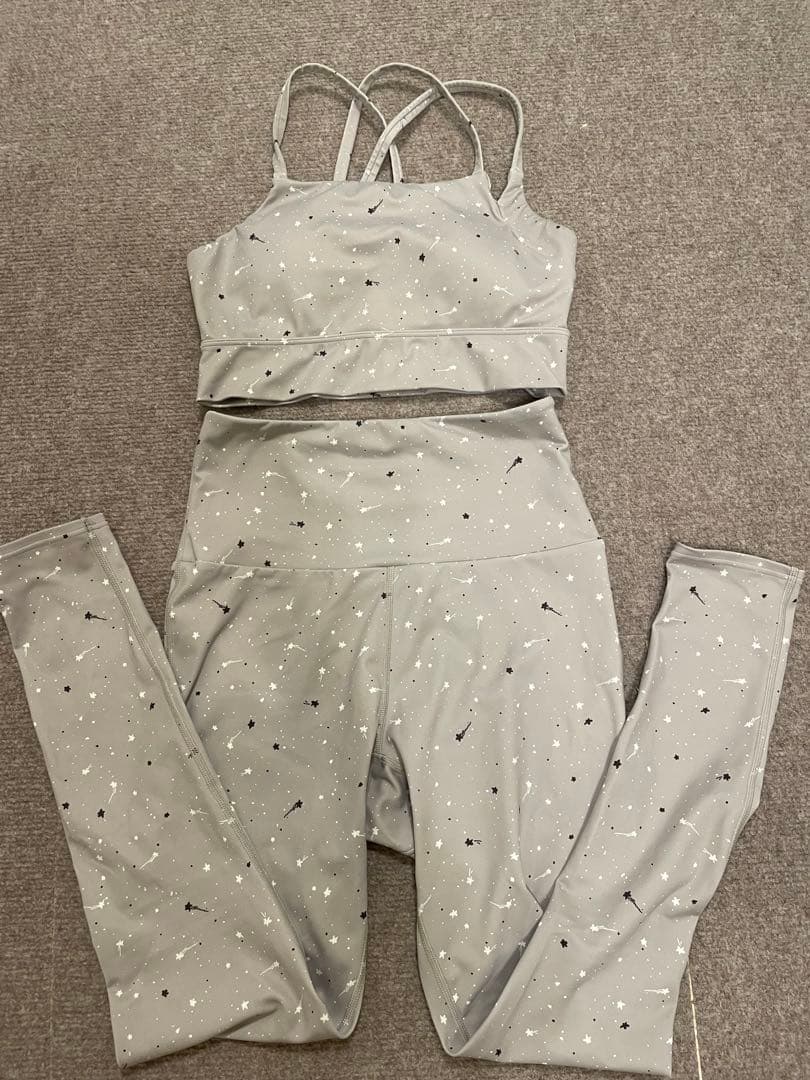 【emmi yoga】星柄ウェア　セットアップ　0サイズ