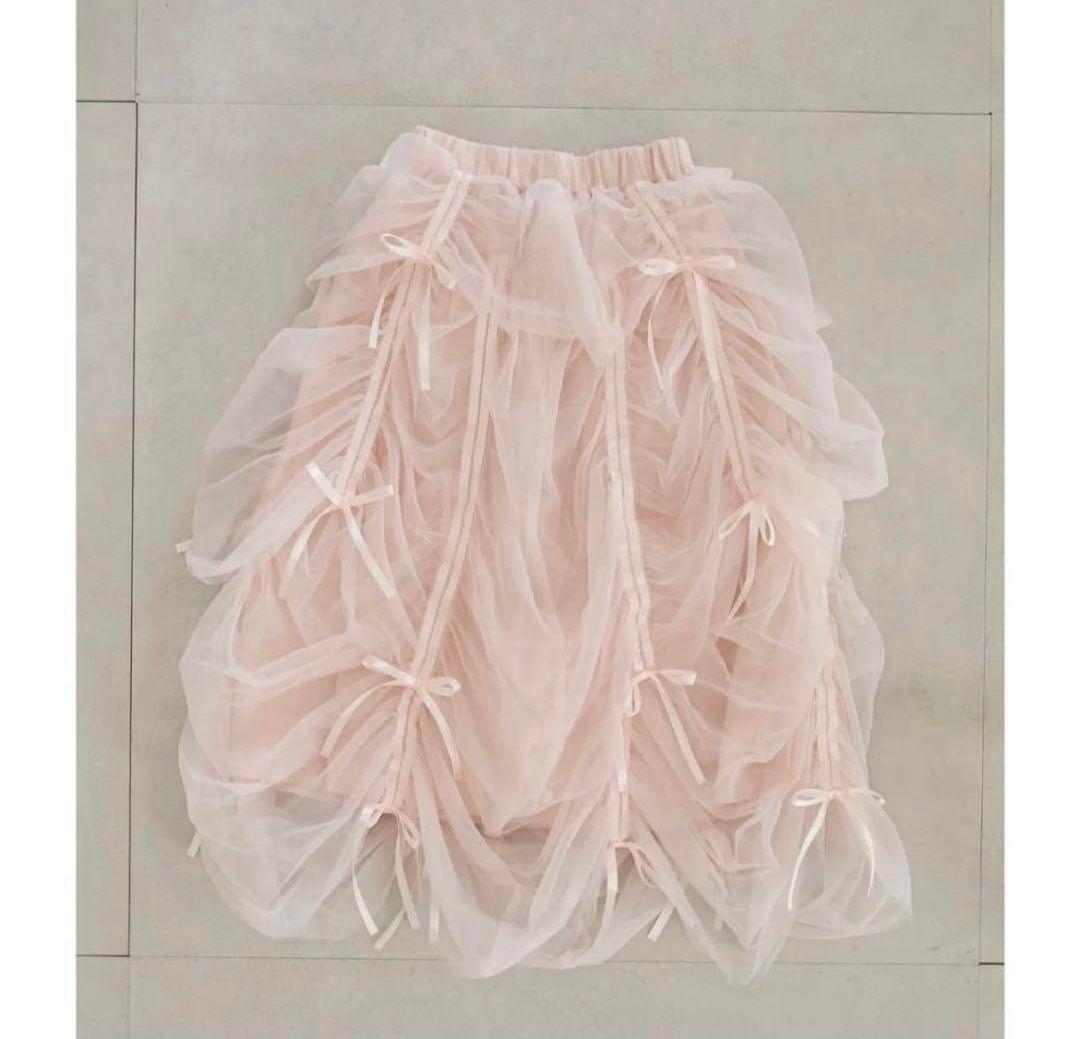 スカート Ballerina drawstring ribbon skirt