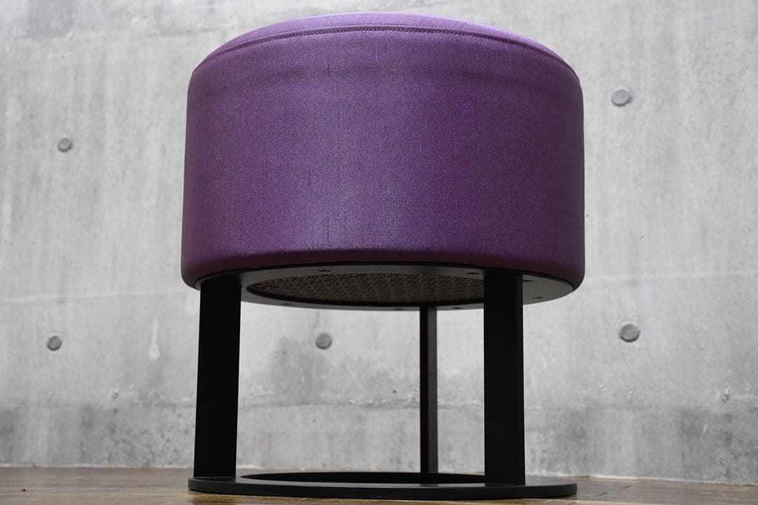 BIK20 シンプルモダン パープル系 スツール アイアン脚 アクセントスツール