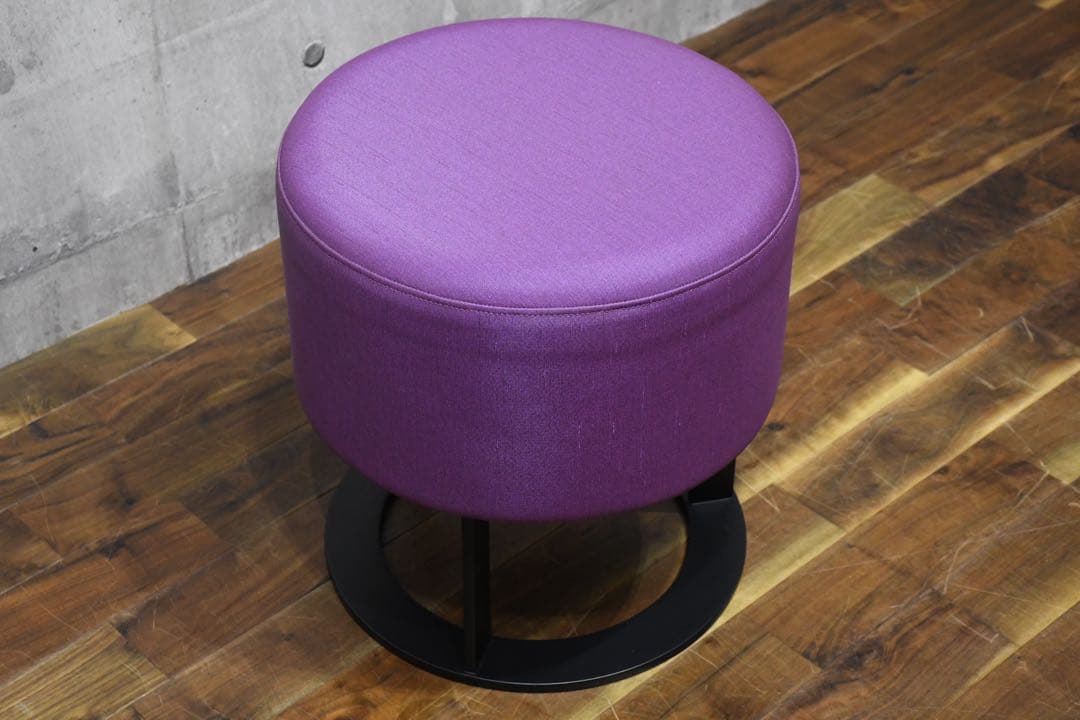 BIK20 シンプルモダン パープル系 スツール アイアン脚 アクセントスツール