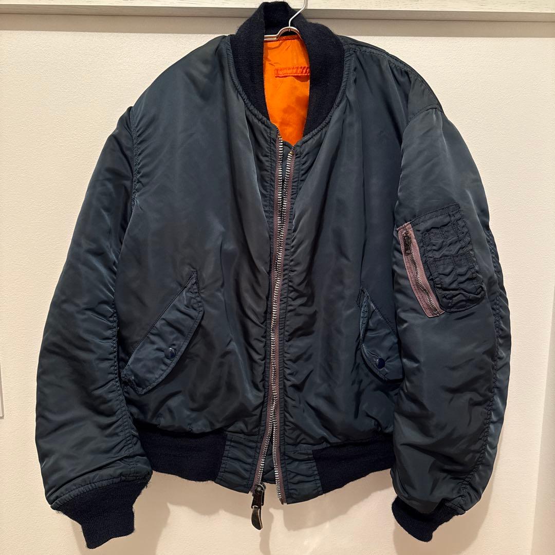 アルファ ALPHA MA-1 ネイビー アメリカ製 L