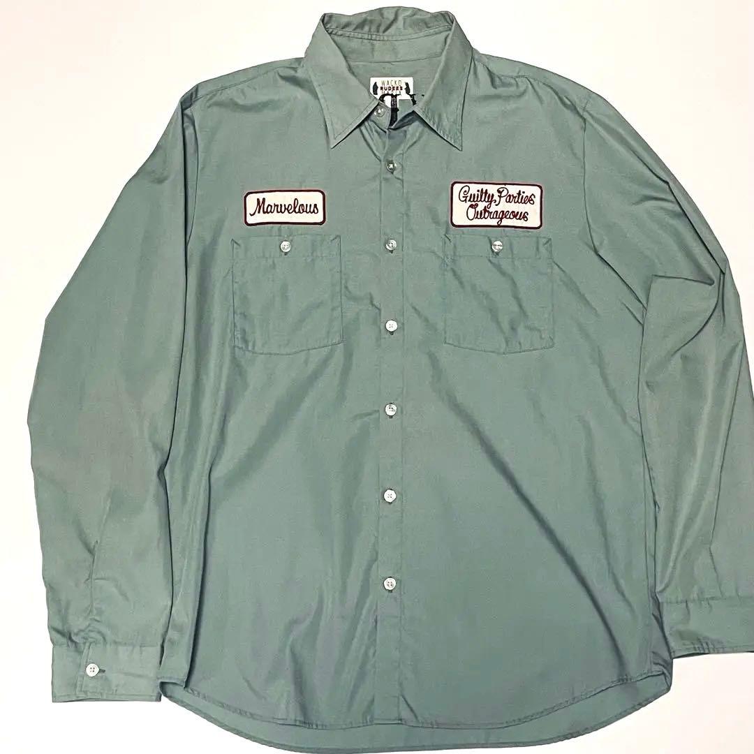 WACKO MARIA 初期　スカル刺繍　SHIRT Lサイズ　希少カラー