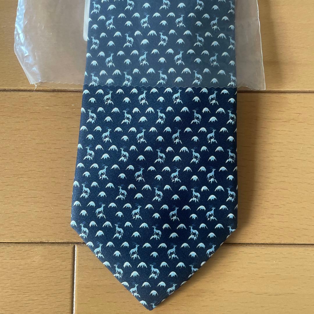 HERMES ブルー ネクタイ