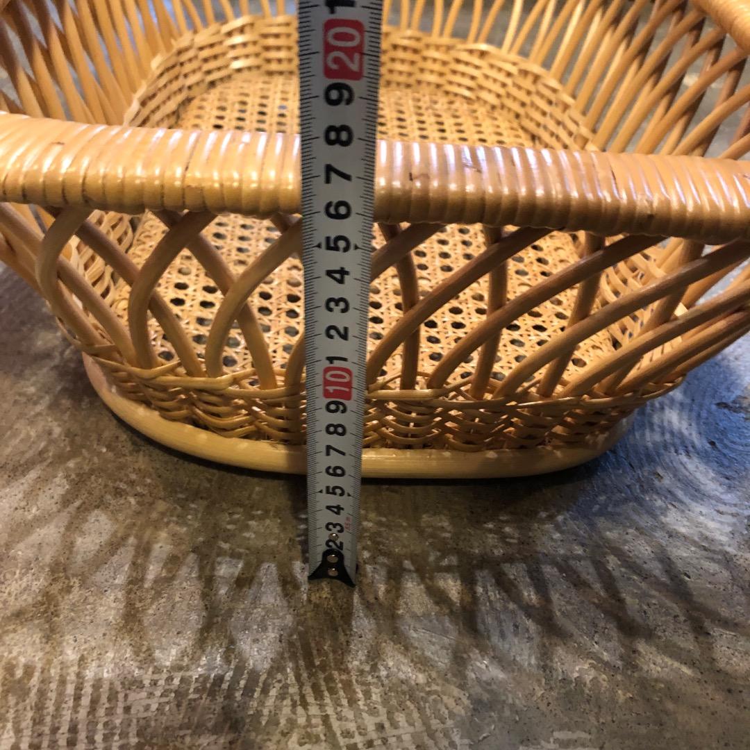 ラタンバスケット　　籠　カゴ　四角　フリーバスケット　ランドエリーバスケット