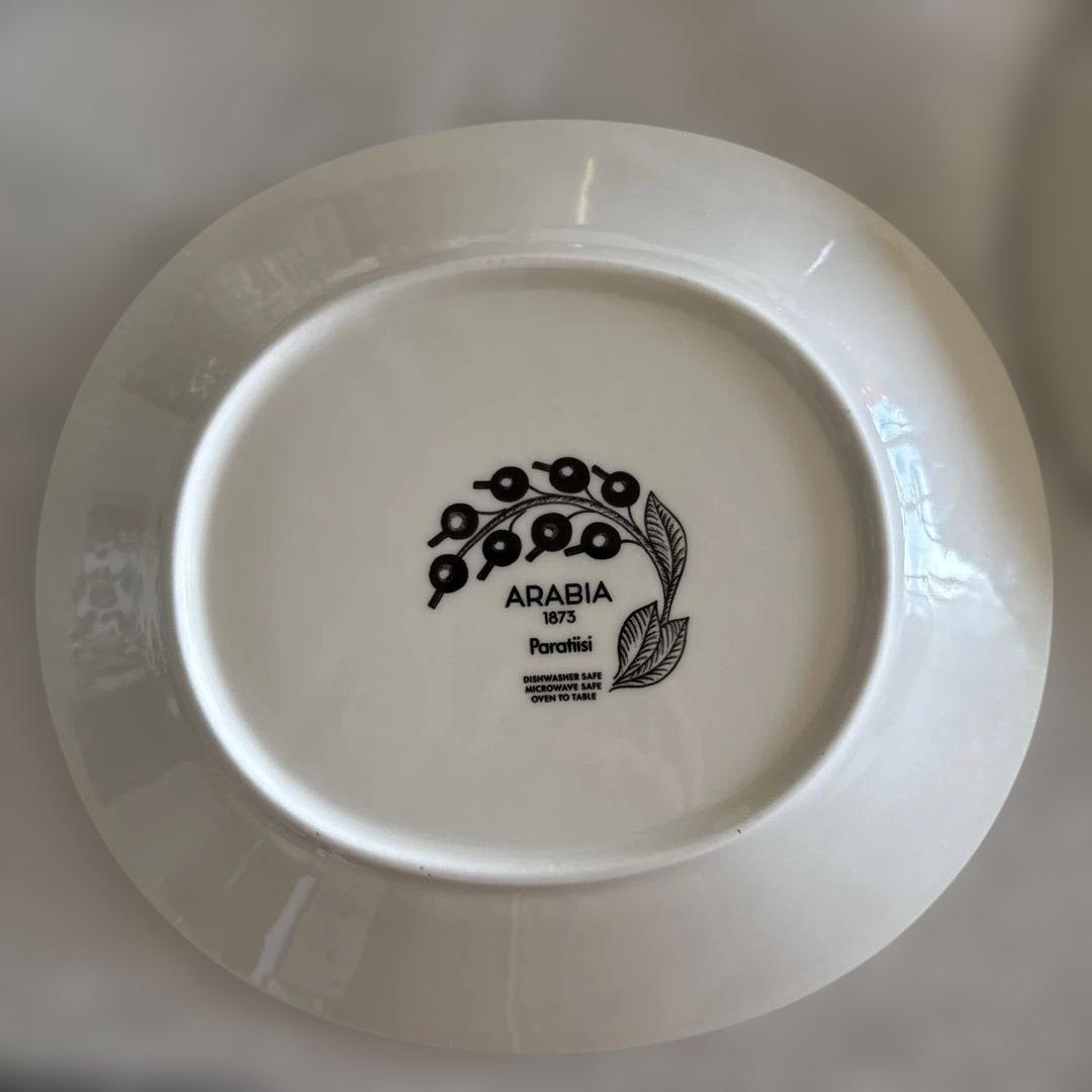 ♡*読様 【最終価格】アラビア パラティッシ ブラック オーバルプレート 25c