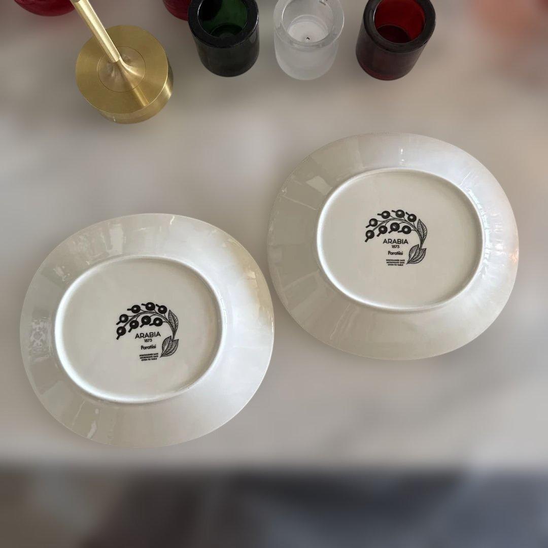 ♡*読様 【最終価格】アラビア パラティッシ ブラック オーバルプレート 25c