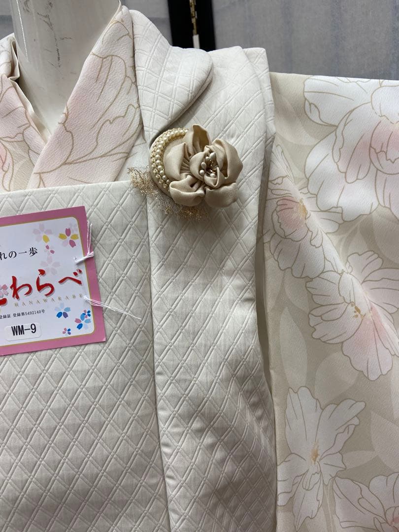 年末年始　特価　花はらべ３才６点被布セット　★ 水彩花／くすみグリーン★