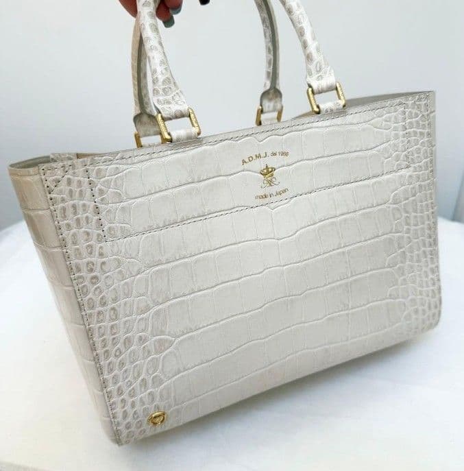 タイムセール¥10,000 美品　ADMJ クロコ型押しヒマラヤ　バッグ