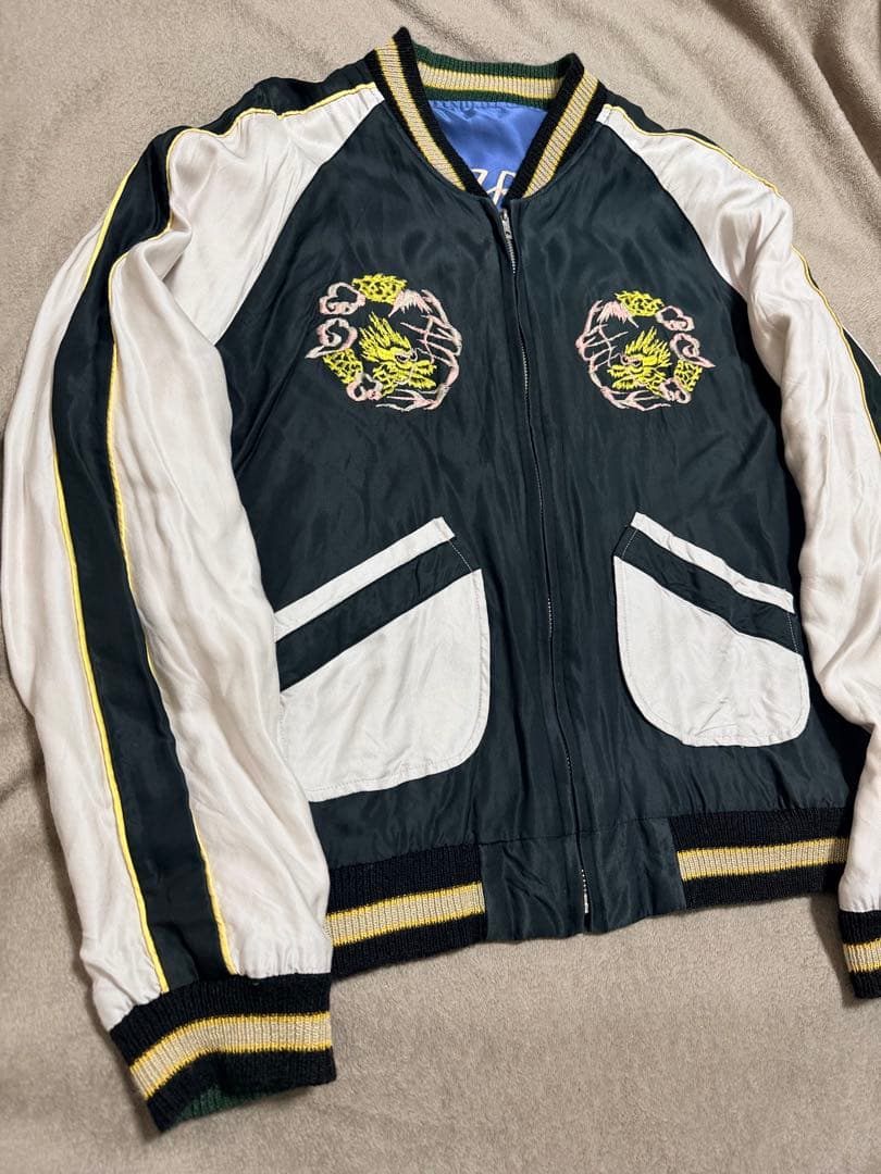 美品 テーラー東洋 ２面用 虎 龍 日本限定スカジャン レーヨン vintage
