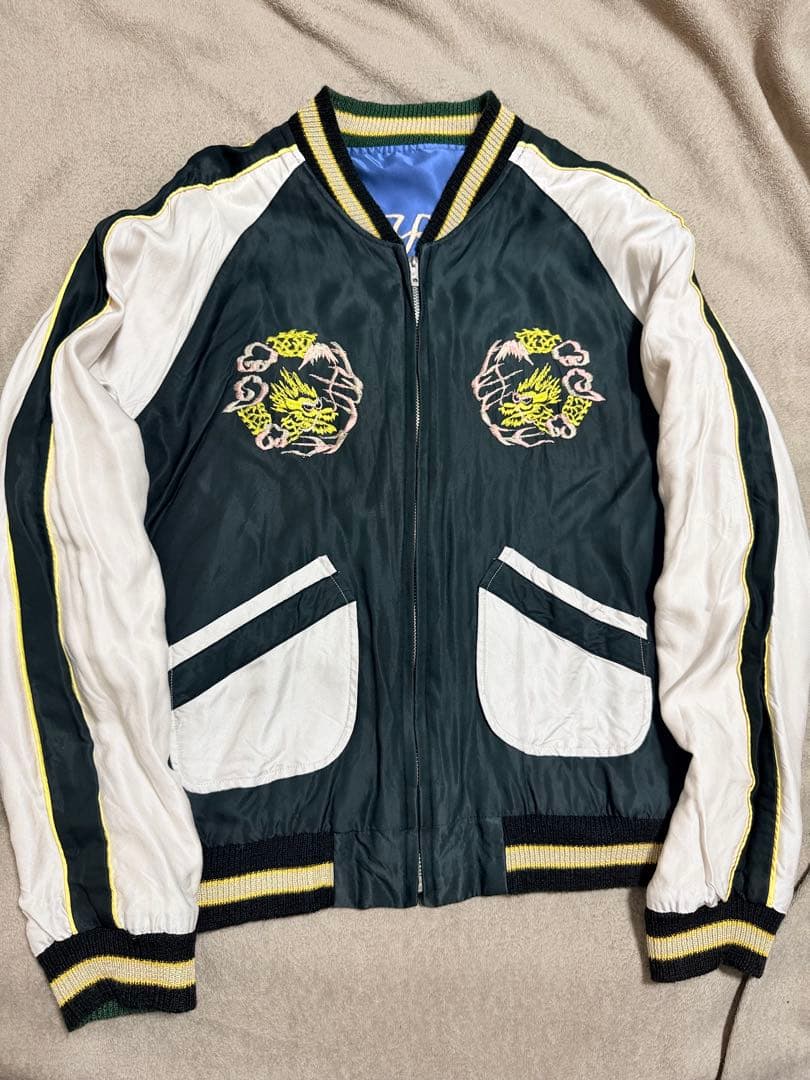 美品 テーラー東洋 ２面用 虎 龍 日本限定スカジャン レーヨン vintage