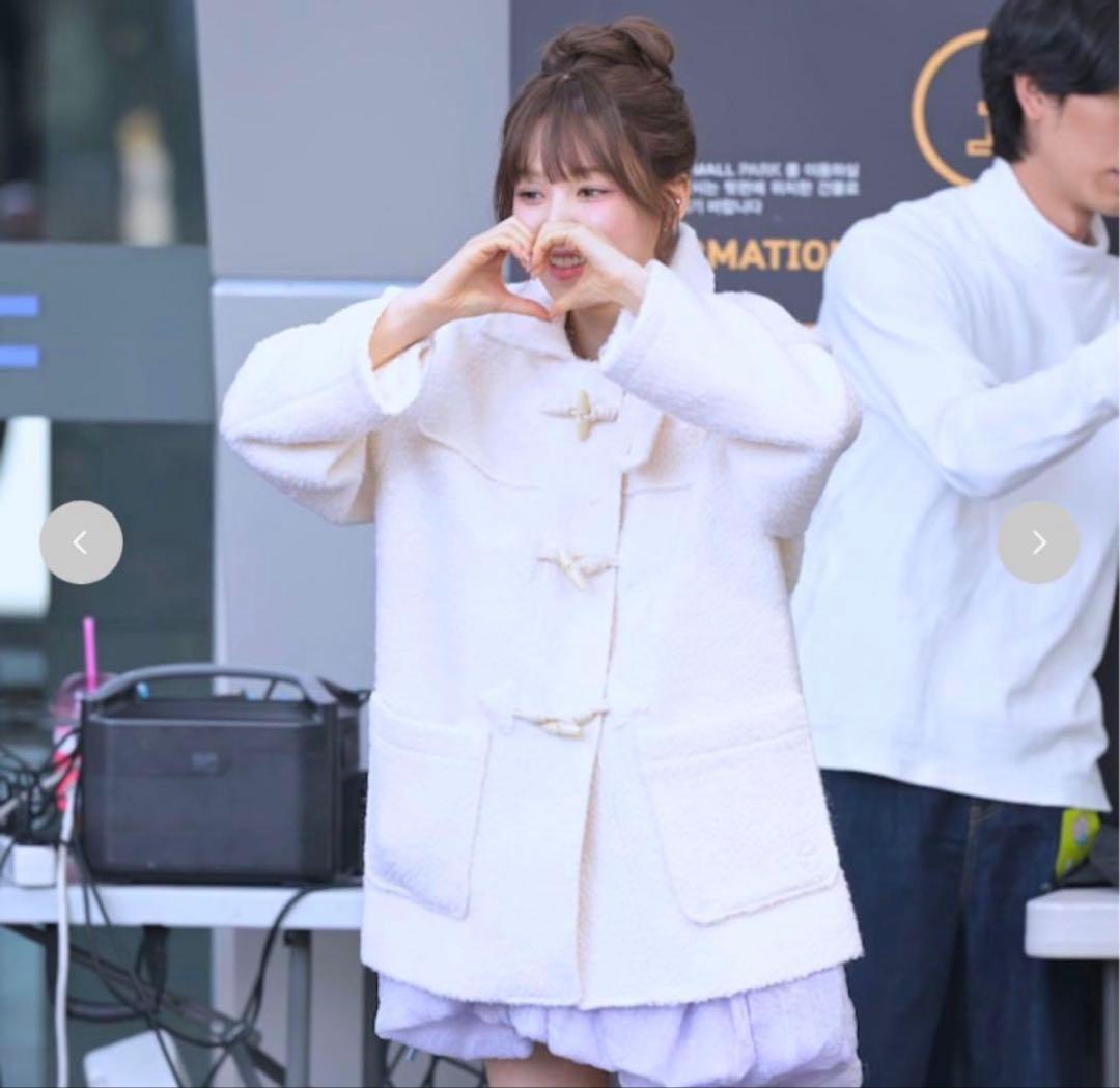 ROLAROLA DUFFLE HALF COAT IVORY 韓国アイドル着用