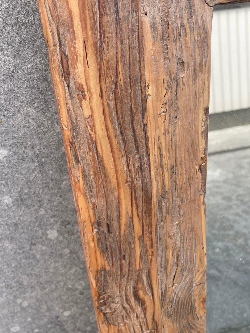 ビンテージ/古材/大型ミラー/ウォールミラー/壁掛けミラー/鏡/ミラー/店舗什器