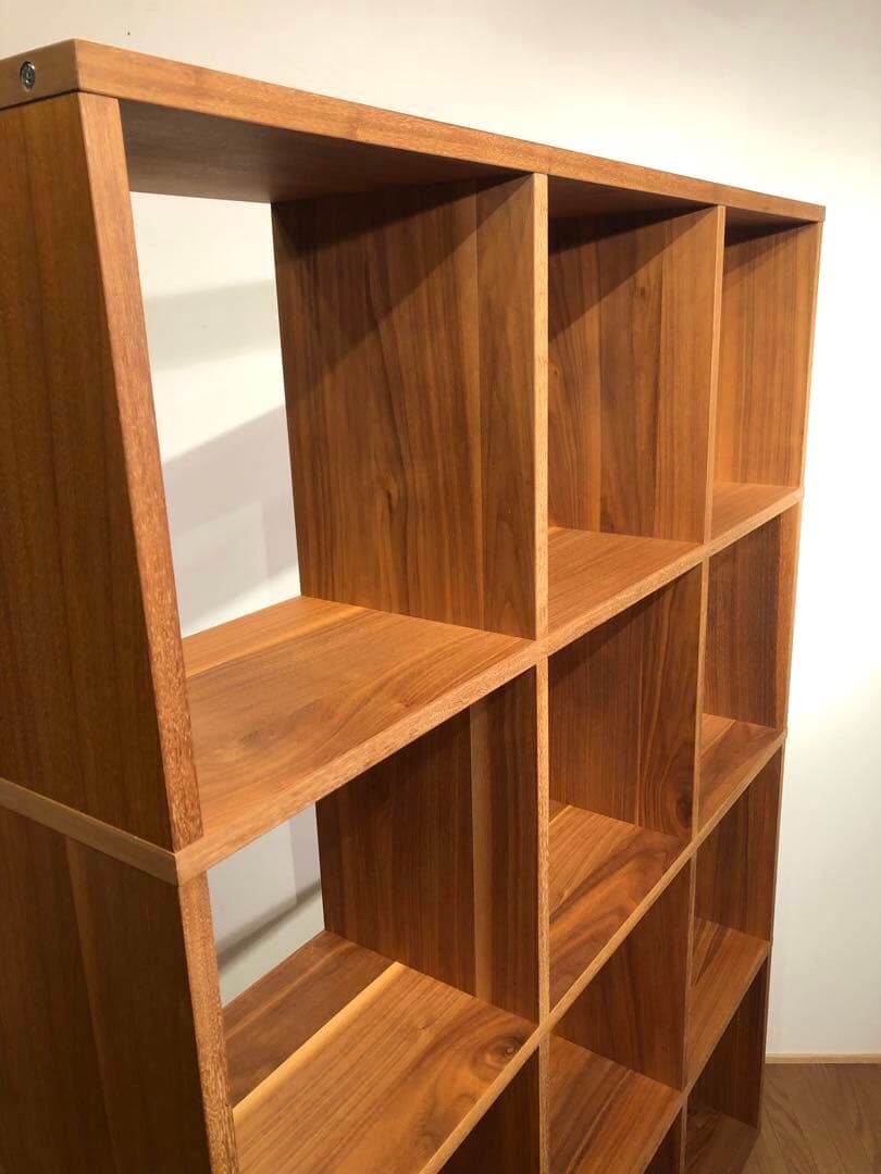 MUJI 無印良品 スタッキングシェルフ 4×3 ウォールナット仕様 ① 収納棚