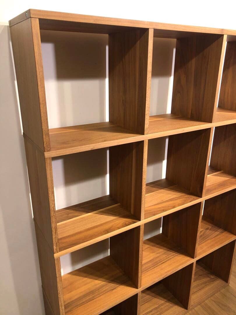 MUJI 無印良品 スタッキングシェルフ 4×3 ウォールナット仕様 ① 収納棚