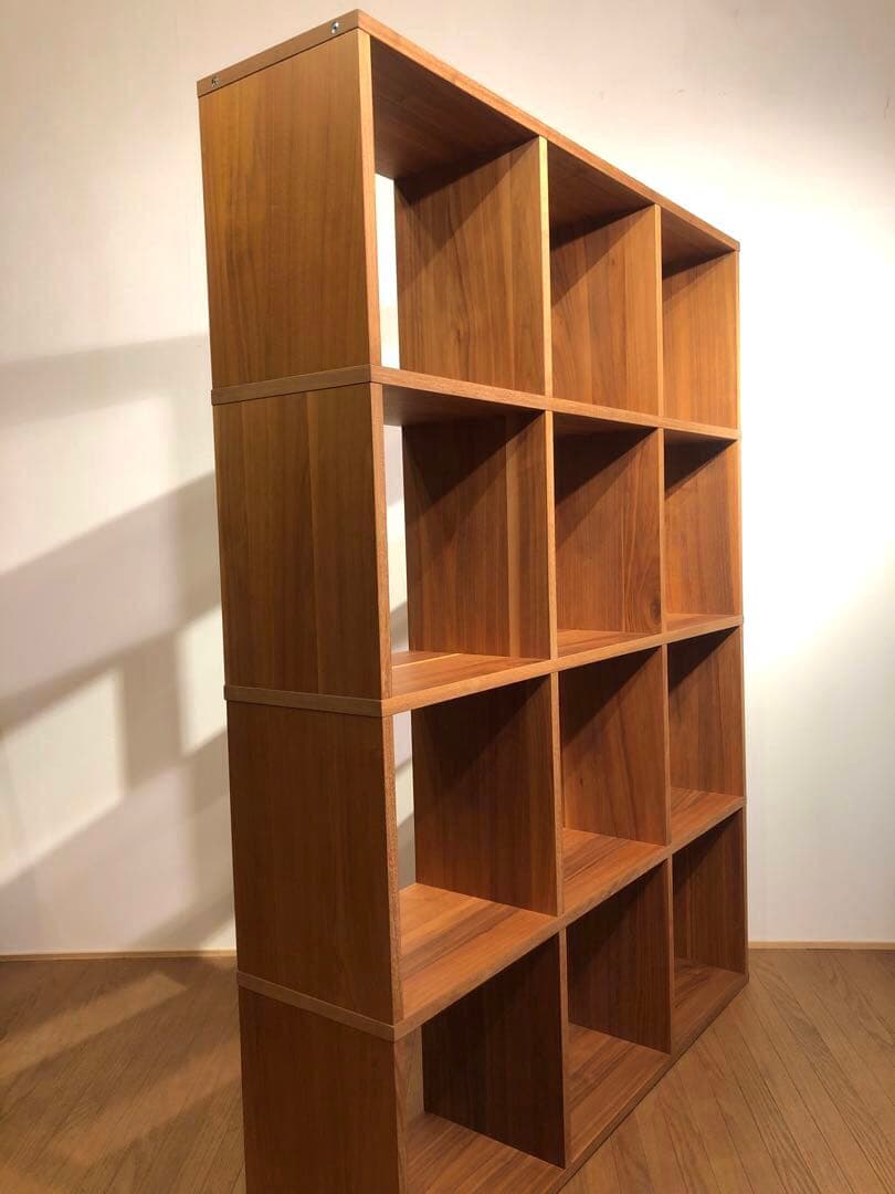 MUJI 無印良品 スタッキングシェルフ 4×3 ウォールナット仕様 ① 収納棚