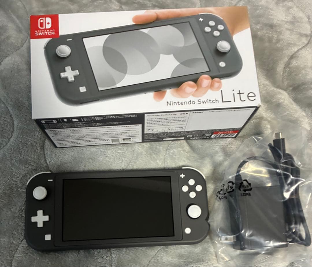 Nintendo Switch Lite グレー ケースグリーン 本体 箱付き