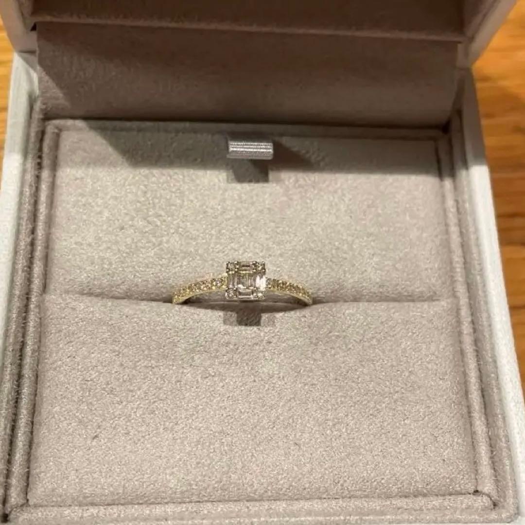 値下美品☆BELLESIORA ベルシオラ K18YGダイヤモンドリング 11号