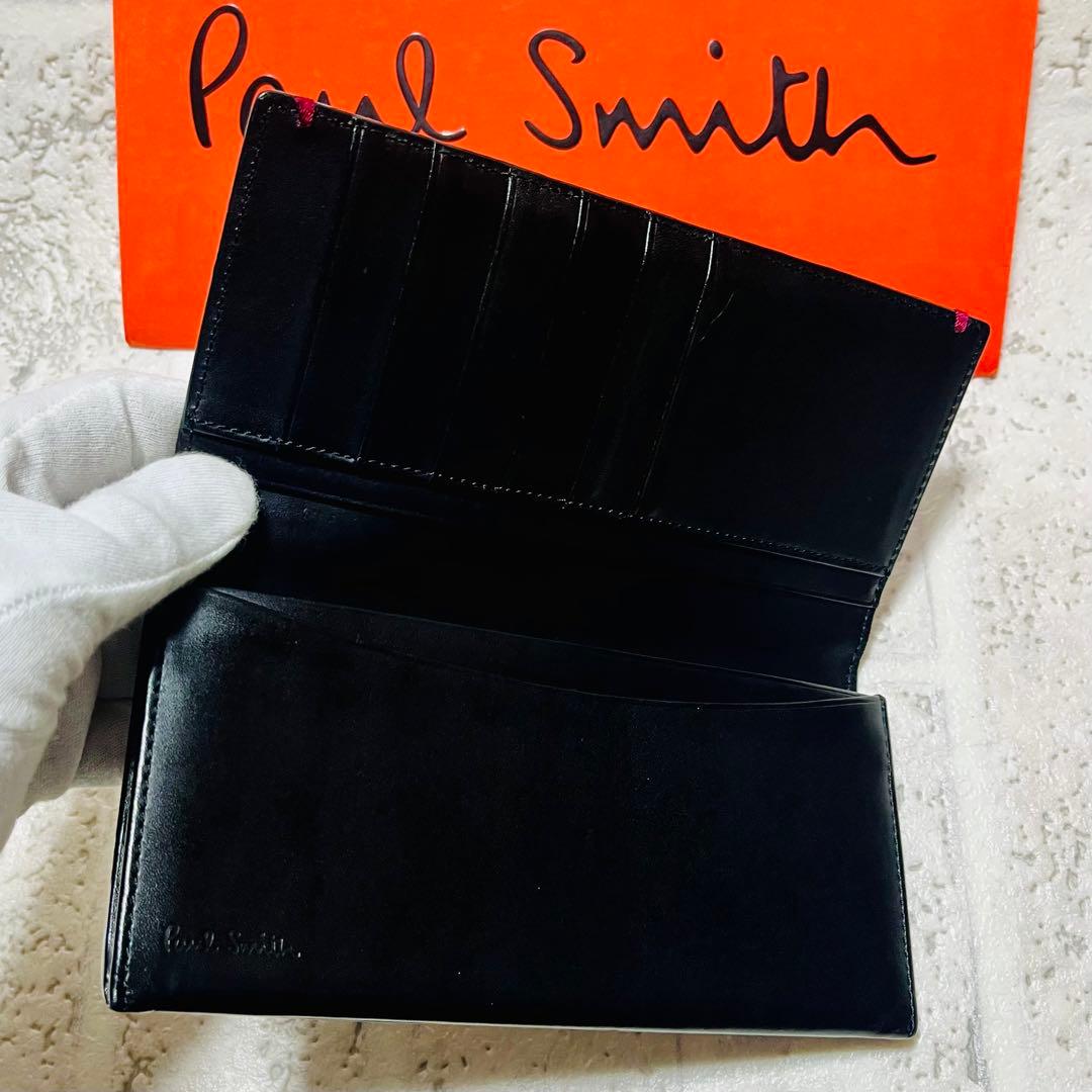 良品 ポールスミス コードバン 長財布 ロングウォレット 馬革 9374