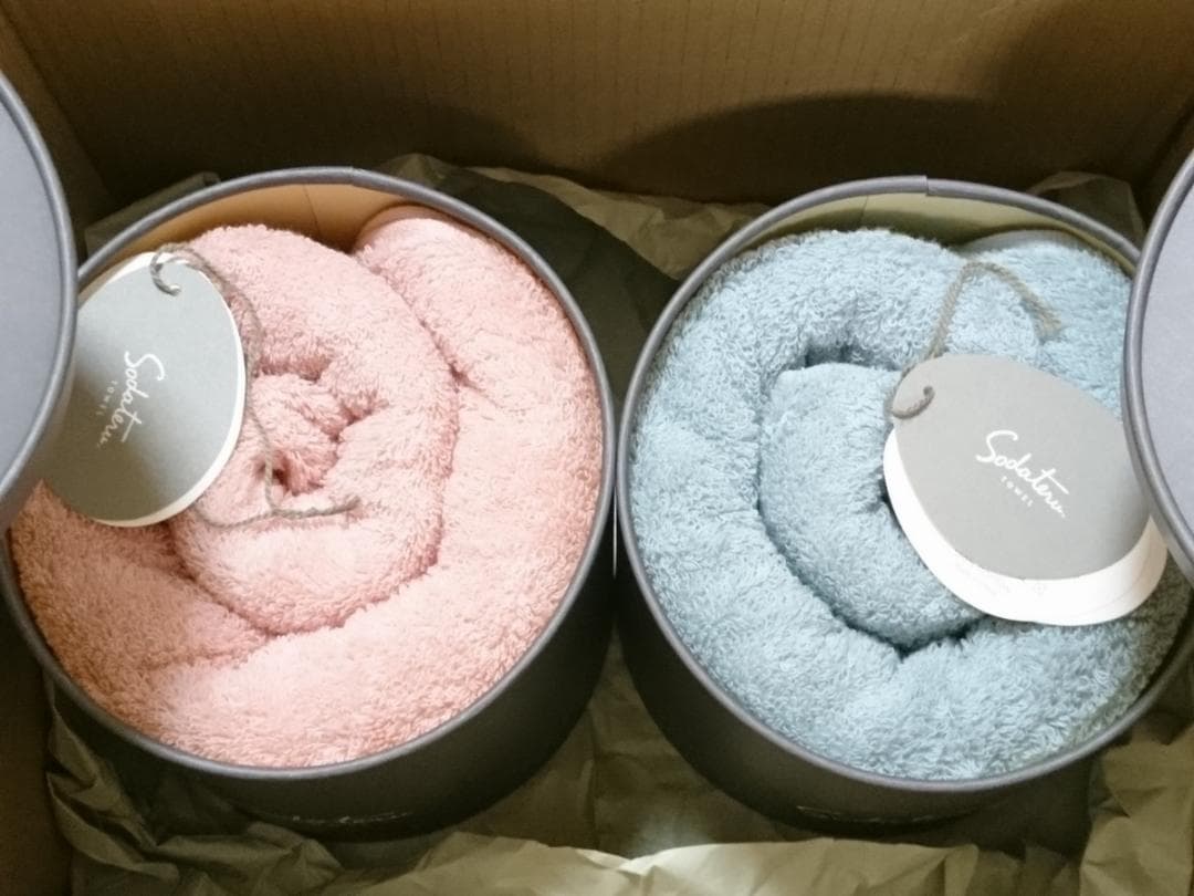 ２枚セット ◇ 育てるタオル「feel」バスタオル ロータス＆フォグブルー