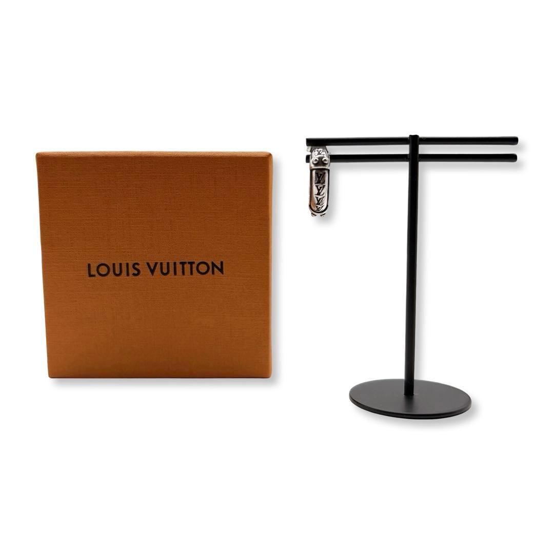 ルイヴィトン M03168 フープピアス LVロジン ピアス シルバー 片耳用