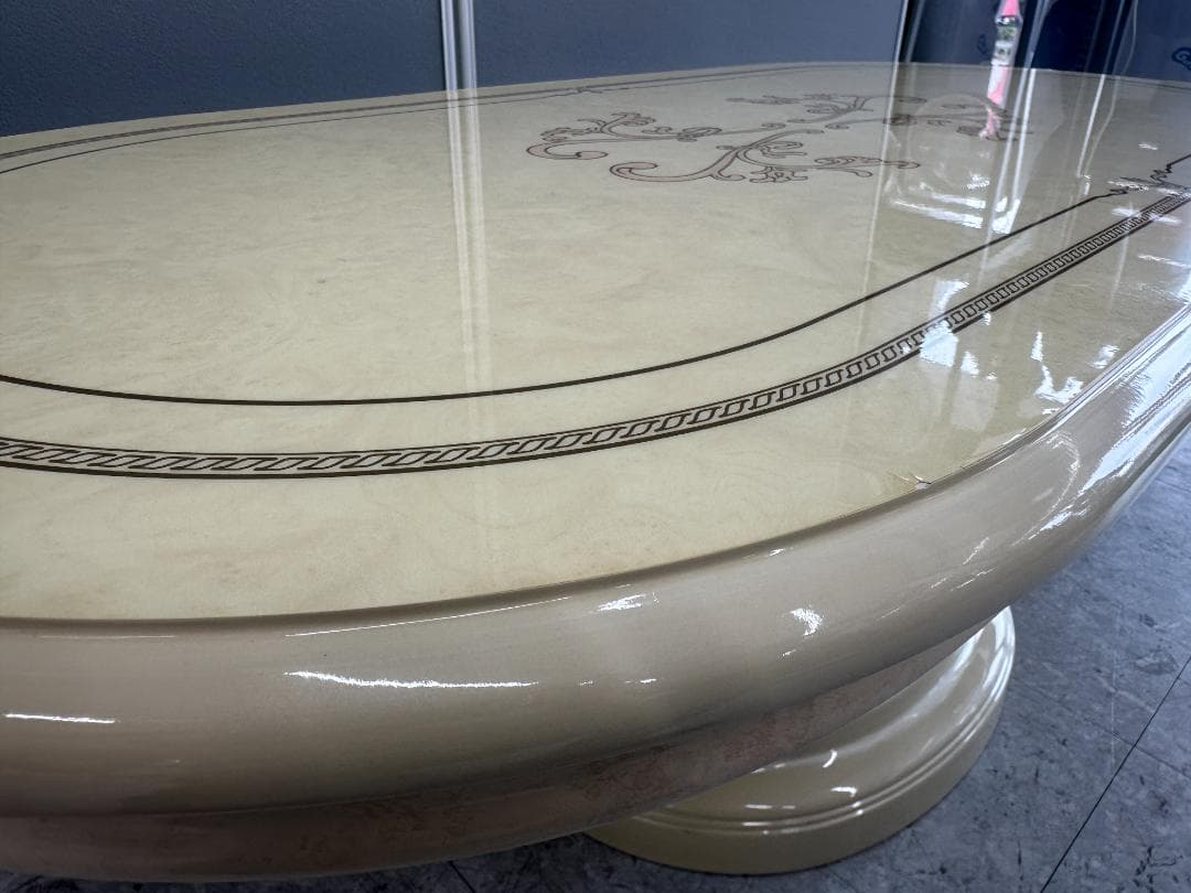 サルタレッリ　センターテーブル　フローレンス　ロココ調　大理石風　アイボリー