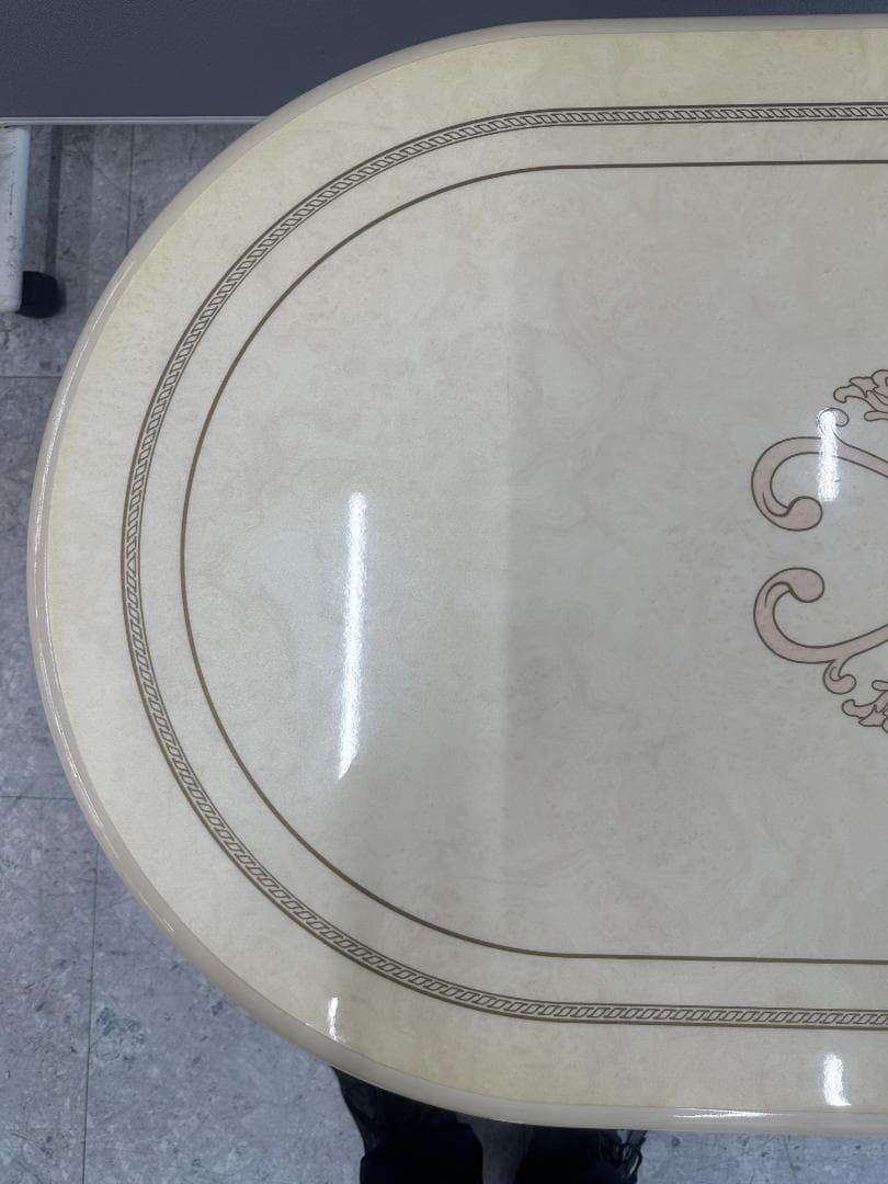 サルタレッリ　センターテーブル　フローレンス　ロココ調　大理石風　アイボリー