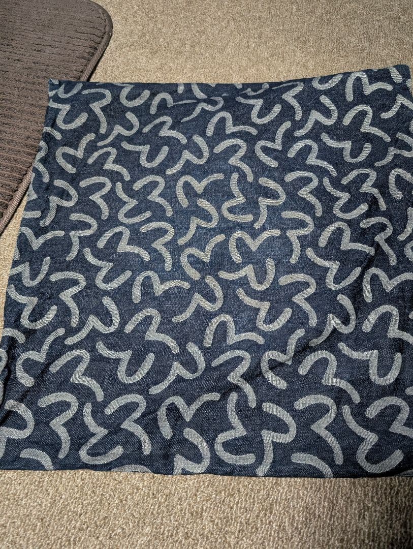 EVISU エヴィス　カモメ柄　デニムクッションカバー