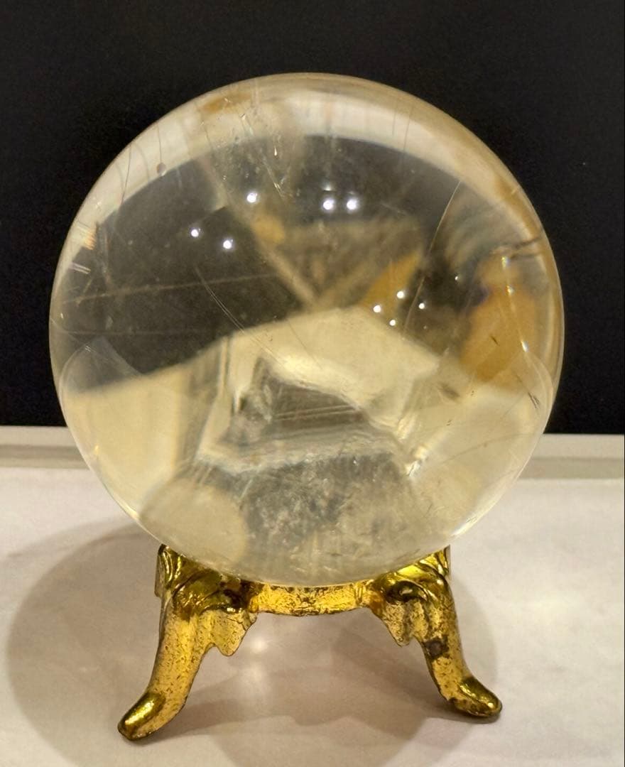 激レア⭐︎ クォーツインルチルクォーツ スフィア 丸玉 約4cm 水晶 天然石