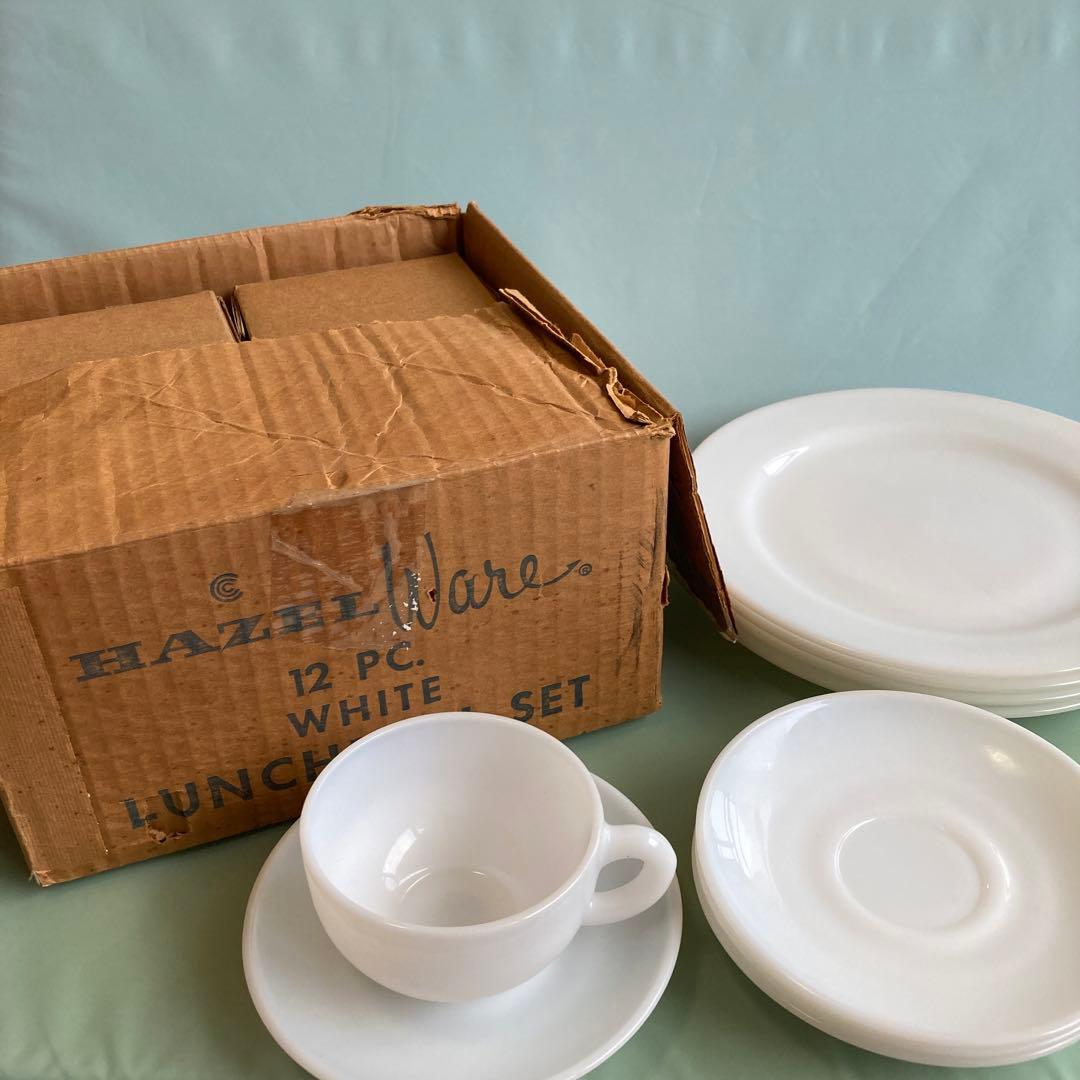 食器 HAZEL Ware 12pc WHITE LUNCHEON SET