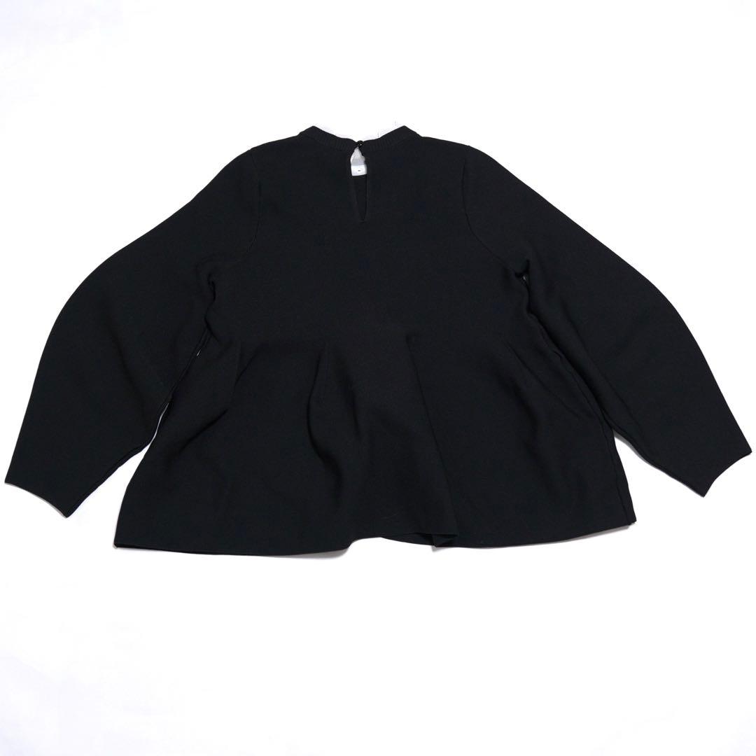 ella selectshop プルオーバー　スカラップニット襟付き　ブラック