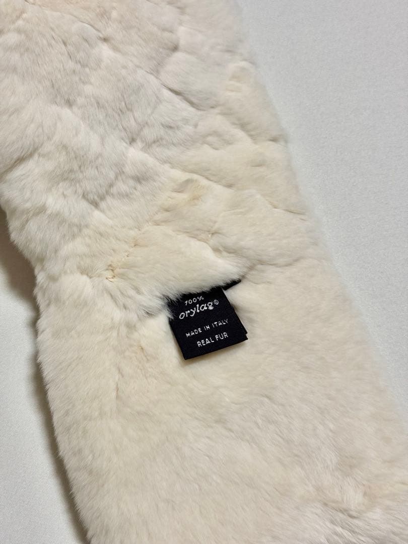 CHANEL シャネル　オリラグ　リアルファー　マフラー　ホワイト