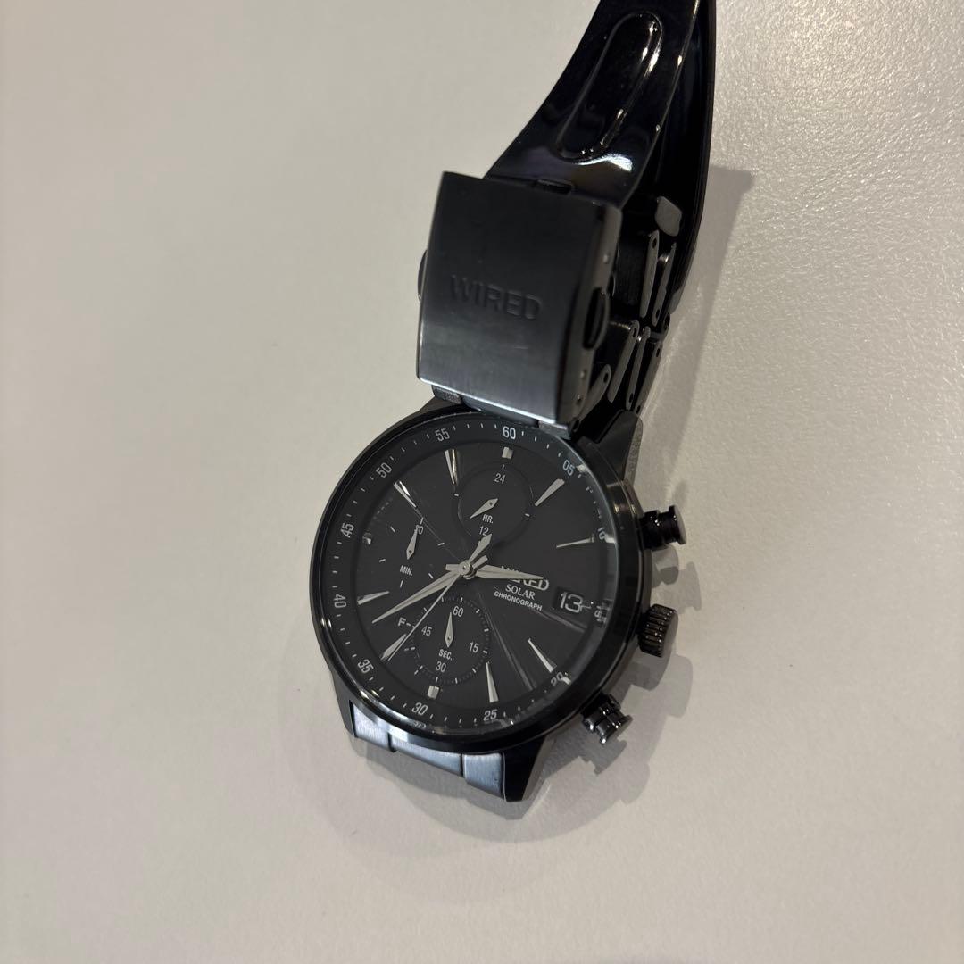 ワイヤード　セイコー　クロノグラフ　ブラック