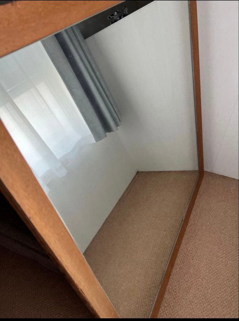 ウッドミラー　ウニコunico モダン　無印好きな方に木製 壁掛け鏡 大きめ