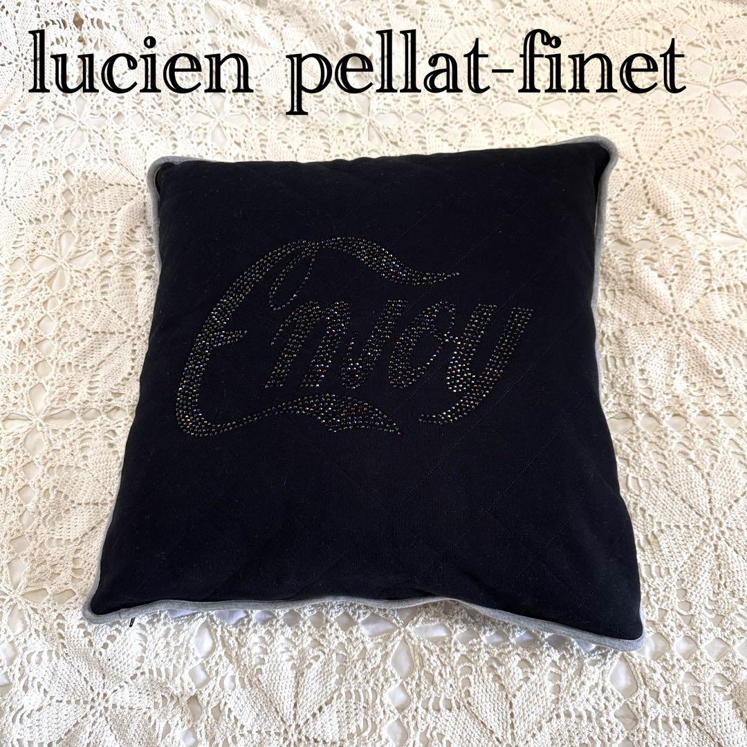 美品☆ルシアンペラフィネ☆クッション☆ブラック☆Enjoy☆ラインストーン