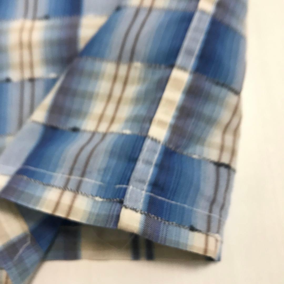 60'sビンテージ古着！アメリカ製 PILGRIM オンブレチェック 半袖シャツ