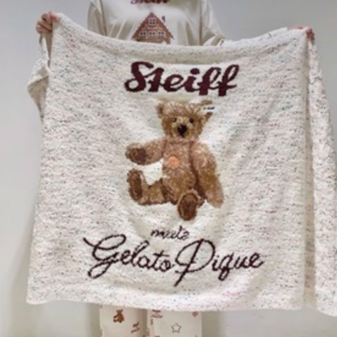 限定特価 【Steiff】パウダーネップジャガードブランケット