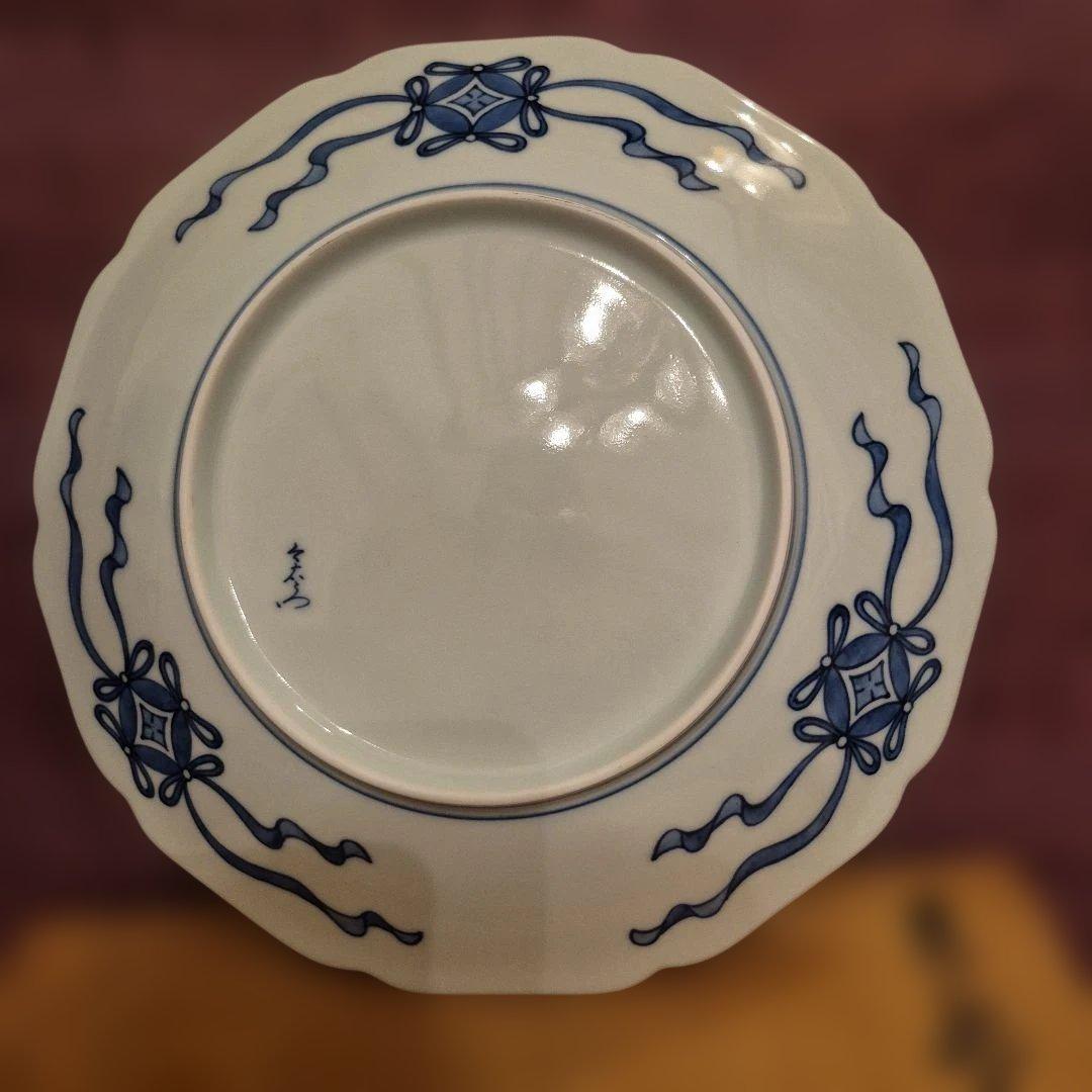 有田焼　13代今右衛門　色鍋島錦大皿２６ｃｍ
