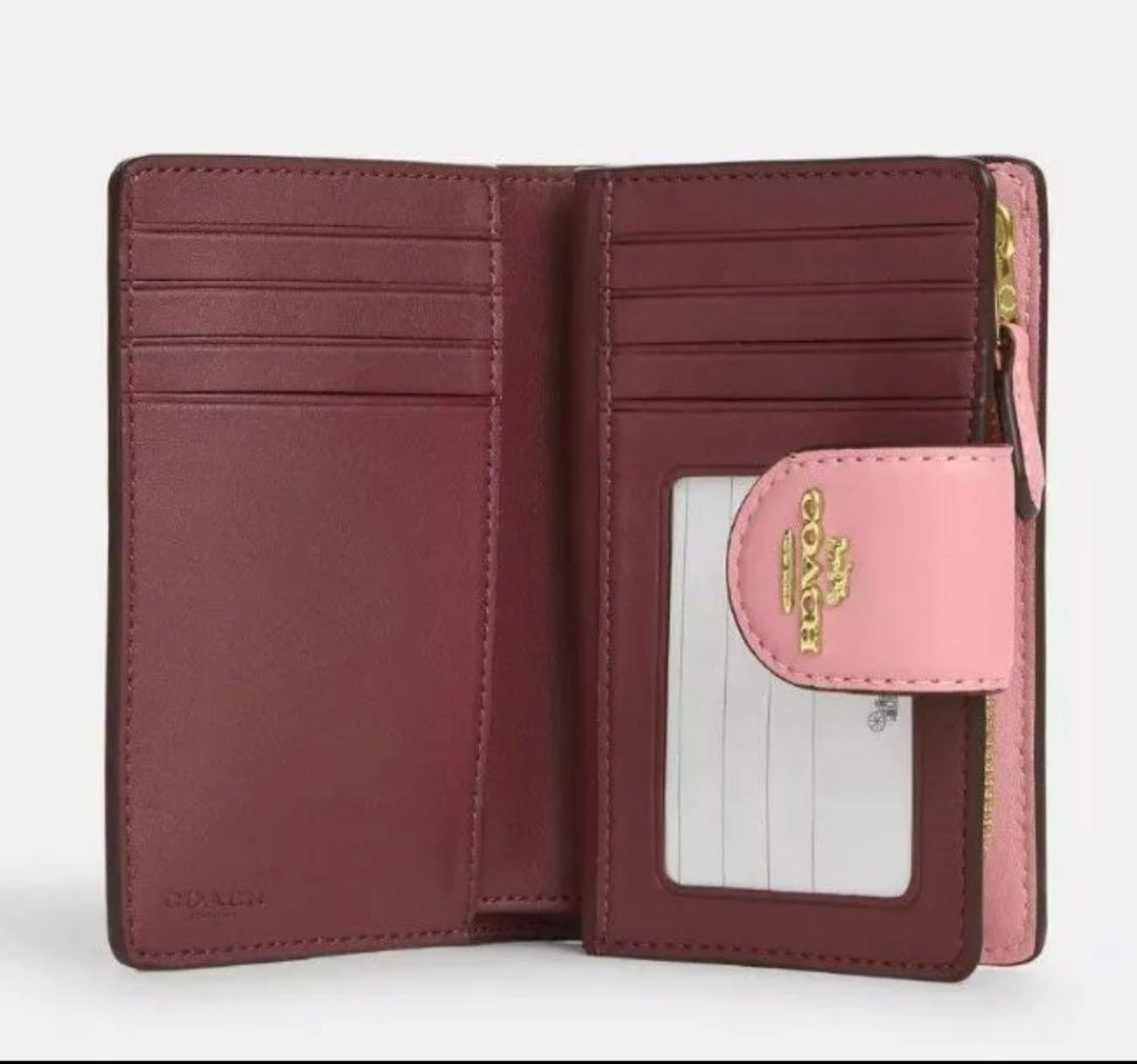 COACH ミディアムコーナージップ ウォレット・シグネチャー新品未使用タグ付き