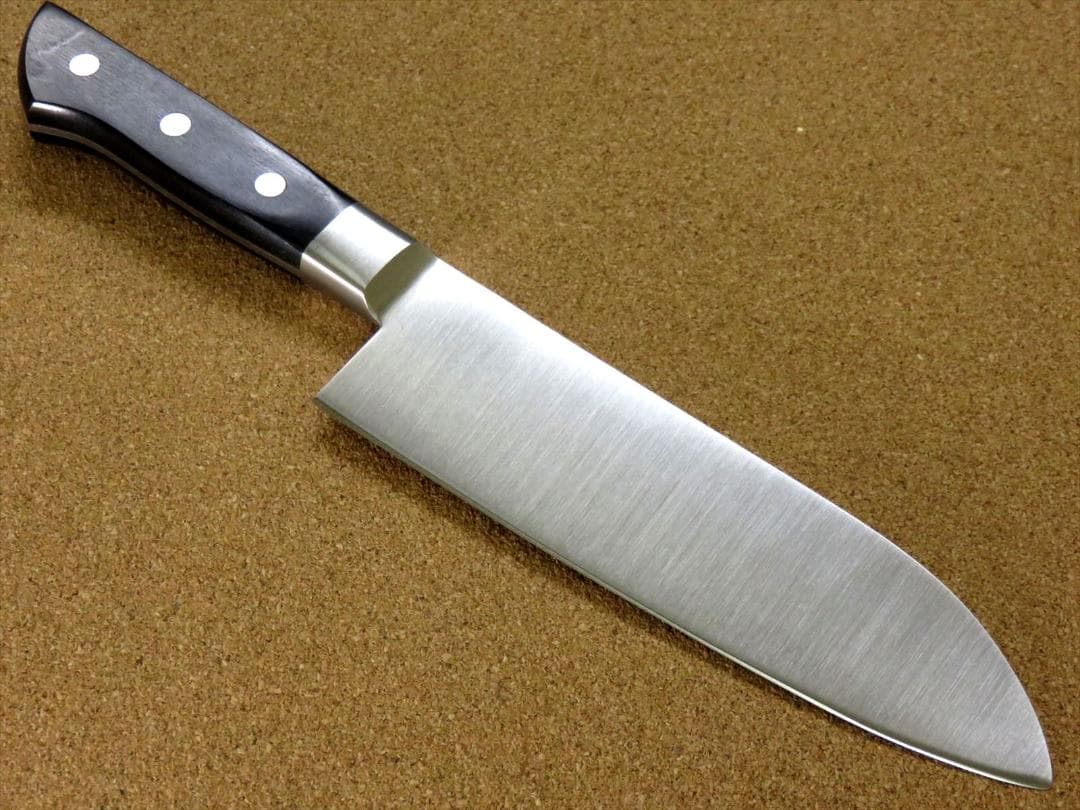 関の刃物 三徳包丁 170mm クロムモリブデン 口金付 肉切り 両刃 万能包丁