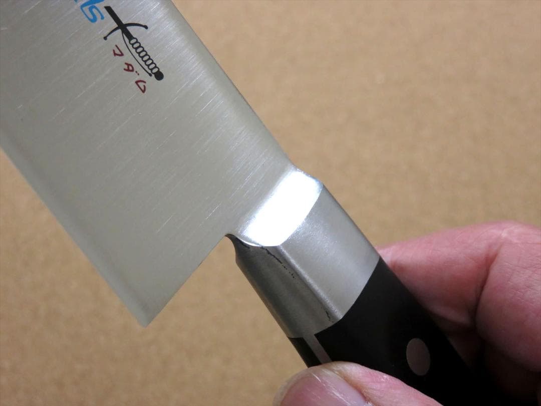 関の刃物 三徳包丁 170mm クロムモリブデン 口金付 肉切り 両刃 万能包丁