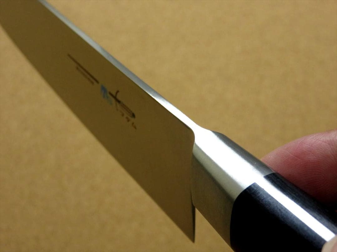 関の刃物 三徳包丁 170mm クロムモリブデン 口金付 肉切り 両刃 万能包丁