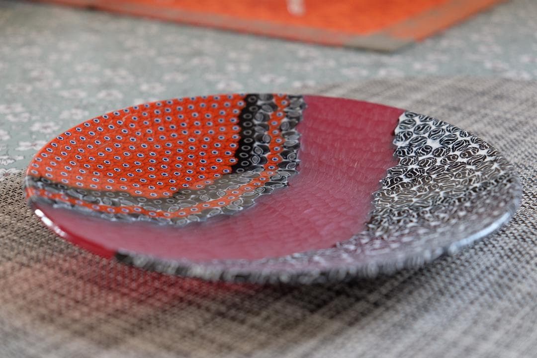 ベネチアングラス ミルフィオリ プレート ムリーニ ガラス 江波冨士子 田子美紀