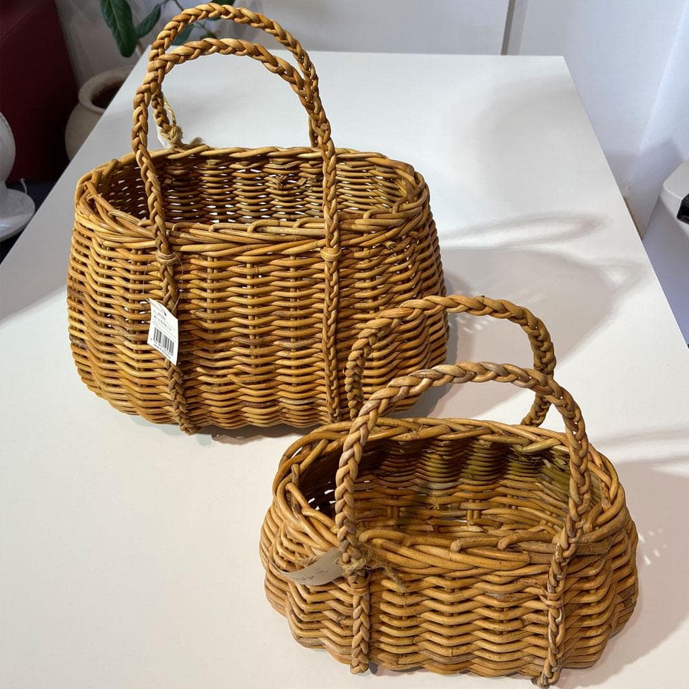 籠バッグ・大小２個セット